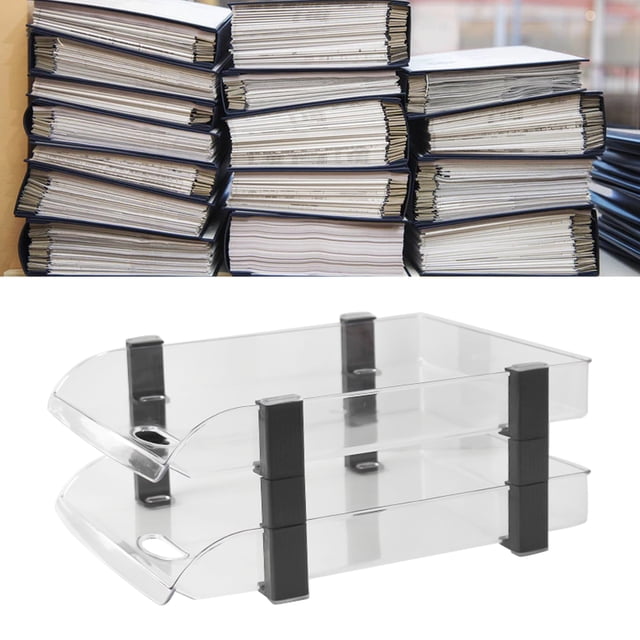 Bandeja para archivos de escritorio BuyWeek Bandeja para cartas y archivos de oficina acrílico