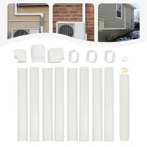 5" 17Ft White Air Conditioner PVC Line Set Cover Kit for Various Small Split/Central AC & Heat Pump