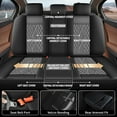 thumbnail image 4 of LAONNVIR Seat Covers Full Set Fit for GMC Acadia 2017-2023 Luxury Automotive Waterproof Leather Auto Seat Covers with Lumbar Support Grey,Full Set(5 Seat), 4 of 8