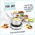 thumbnail image 6 of Nostalgia Stainless Steel Fondue Set, 8-Cup Electric Fondue Pot with 6 Color-Coded Dipping Forks, 6 of 9