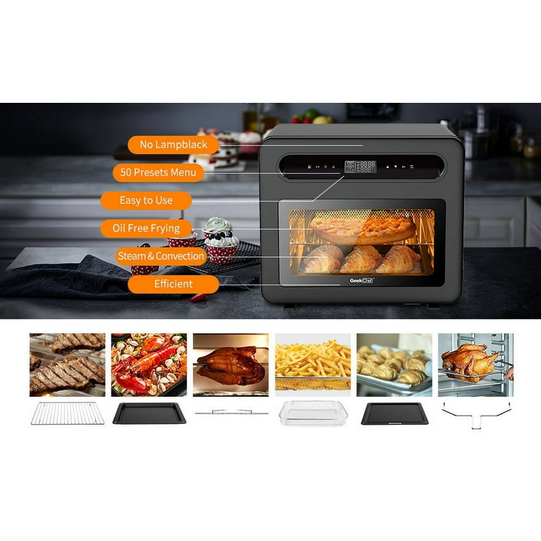 Geek Chef Steam Air Fryer Toast Oven Combo 26 QT Steam Convection