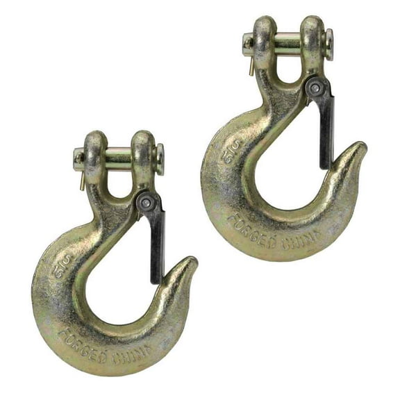 5/16" Clevis Slip Hook with safety latch - Grade 70 - 2 Pack