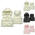 thumbnail image 6 of CPNG Kids Solid Color Shiny Puffer Jackets Boys Girls Reflective Hooded Vest Metallic Down Vest Quilted Zip Up Hat Collar Pocketed Sleeveless Jacket, 6 of 6