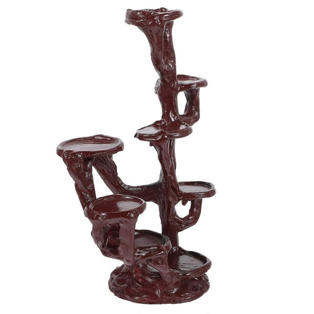 Resin Multi Tier Plant Stand Flower Pot Holder Stable Display Rack Indoor Outdoor Rustic Design Elevated Base Floor Protection Sturdy Support