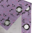 thumbnail image 4 of Ambesonne Teen Room Grommet Curtain, Little Kittens Hearts, 50" x 84", Violet Pink Black, 4 of 6