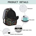 thumbnail image 3 of Game Controller Black Pattern Backpack for School, Cute School Bag with Adjustable Shoulder Straps and Padded Back, 15.3"x11"x7.1", 3 of 4