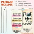 thumbnail image 2 of Thank You Tumbler 20oz Straw Lid - Appreciation Gifts for Employees Coworkers Colleagues Work Friends, Admin Professional Day Gifts For Assistant Women, Coffee Cups For Teacher Nurse, 2 of 6