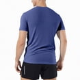 thumbnail image 6 of TOWED22 Running Shirts Men Sport Tops Quick Dry Gym Wicking Athletic T Shirts Breathable Cool Workout Shirts Navy,3XL, 6 of 8