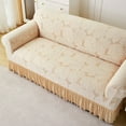 thumbnail image 2 of Dowbom 1 2 3 4 Seater Couch Cover,Jacquard Sofa Cover with Elastic Bottom Furniture Protector with Skirt thick Anti-Slip Stretch Sofa Slipcover for Living Room-S(90-140cm)-I, 2 of 7