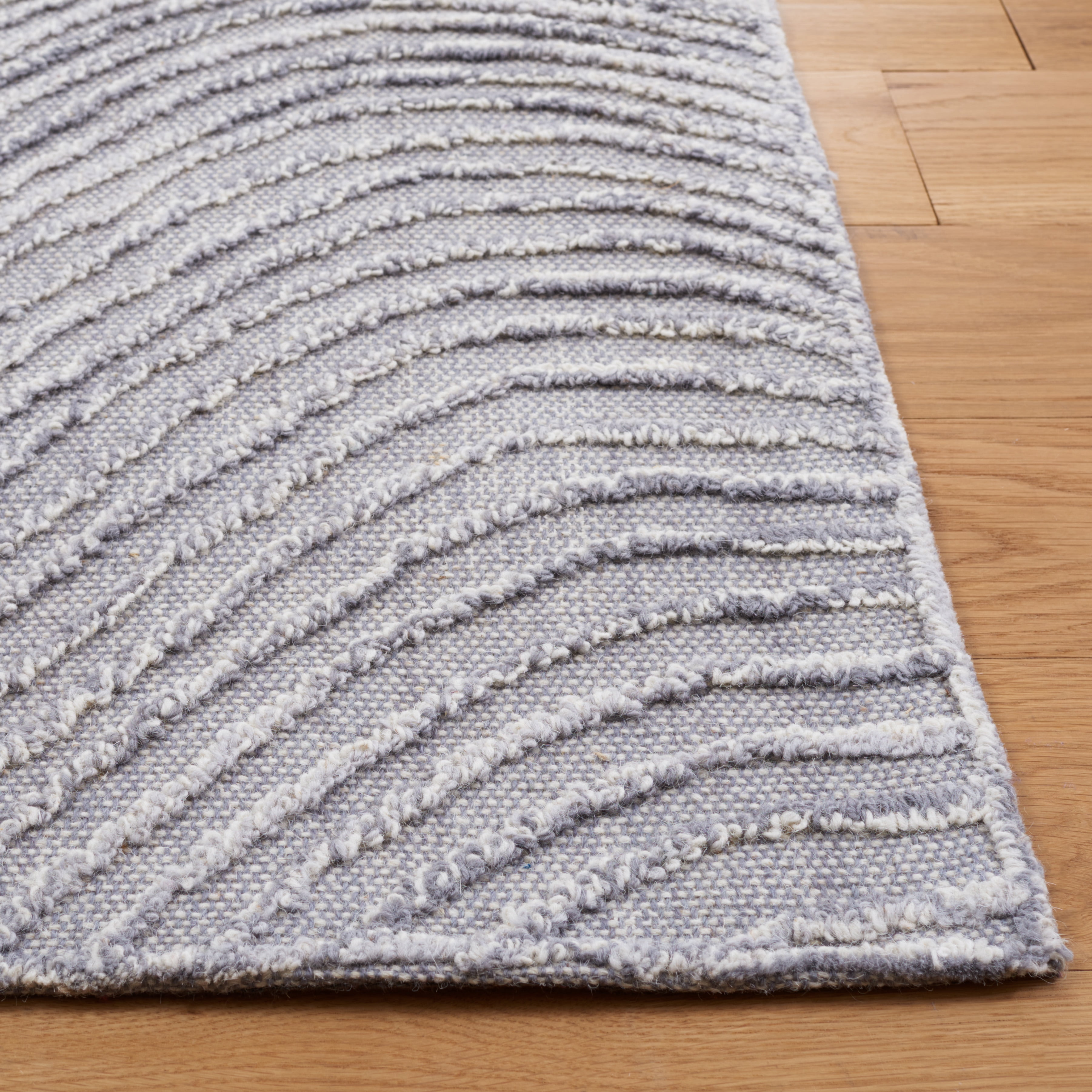 SAFAVIEH Trace Jimney Abstract Area Rug, Grey/Ivory, 4' x 6'