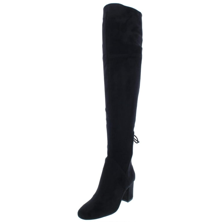 Aldo Womens Adessi Faux Suede Lace Up Over The Knee Boots