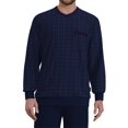 thumbnail image 3 of GÖTZBURG Pijama de hombre - largo, puños, cuello pico, algodón, pijama Azul M (Medium), 3 of 4
