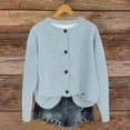 thumbnail image 3 of ZyeKqe Cardigan Sweaters for Women Button up Knitted Crewneck Casual Loose Fitted Open Front Sweater Jackets, 3 of 5