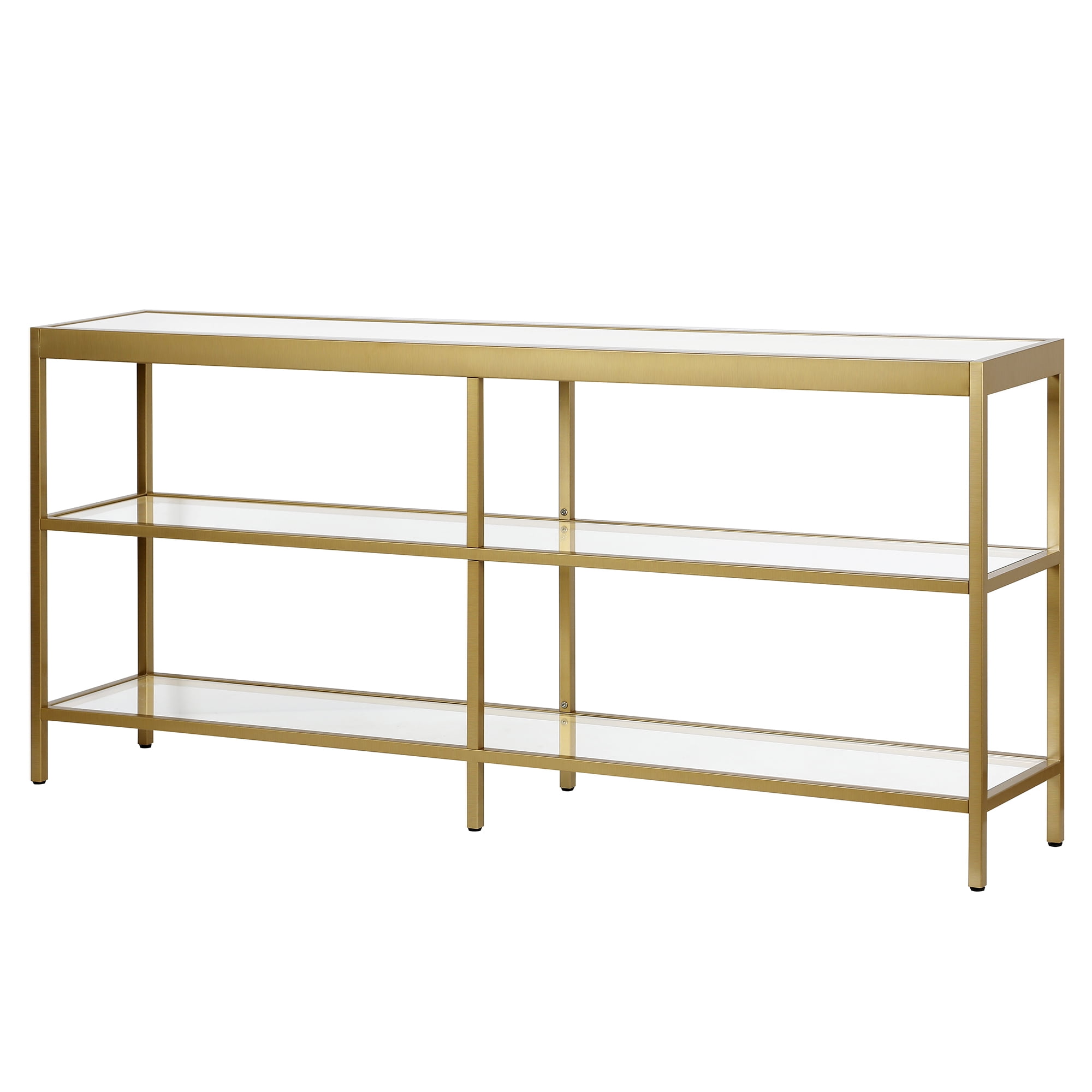 leona metal console table brass