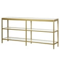 thumbnail image 3 of Evelyn&Zoe Alexis 64" Wide Rectangular Console Table, Brass, 3 of 7