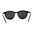 thumbnail image 2 of Hipster Round Horn Rim Inset Lens Thin Plastic Sunglasses All Black, 2 of 4