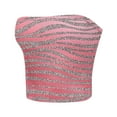 thumbnail image 5 of Amidoa Crop-Top Bras for Women Pink Push-up Strapless Sparkle Cheeky Bandeau Women Lingerie XXXL, 5 of 5