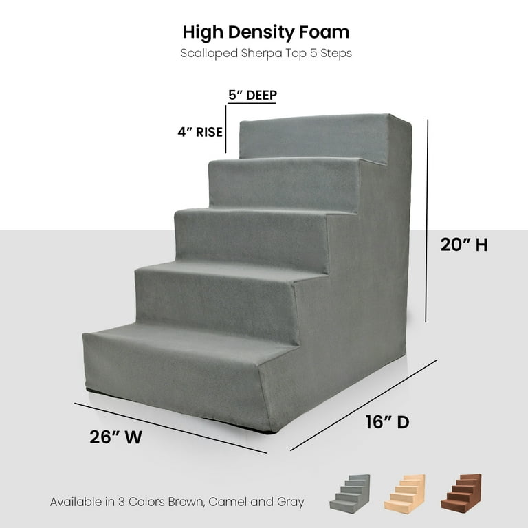 Precious Tails Deluxe High-Density Foam 5-Step Pet Stairs