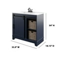 thumbnail image 5 of Twin Star Home 36" Sliding Barn Door Single Bathroom Vanity with Woven Baskets, 5 of 8