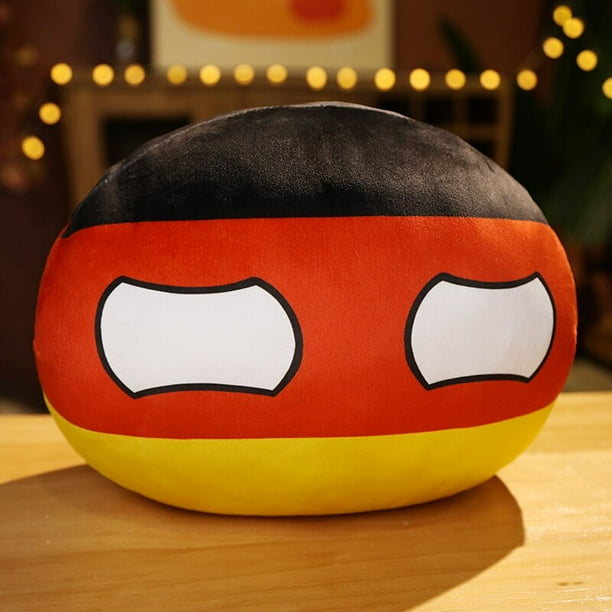 Polandball Plush Doll Countryball USSR USA FRANCE RUSSIA UK JAPAN GERMANY CANANDA ITALY Country Ball Toy Plush Pendant 10-50cmGermany10cm keychain Deng Xun unisex