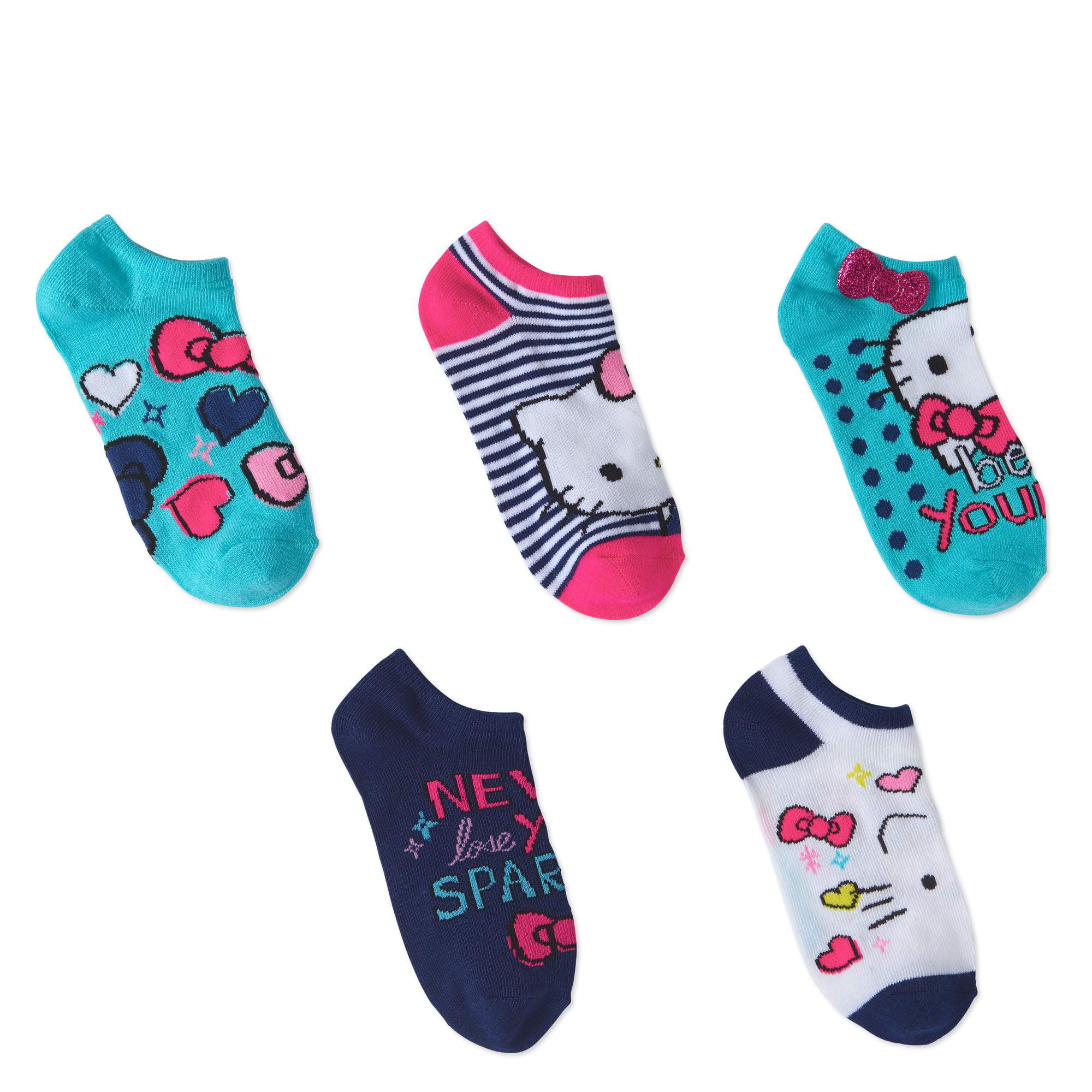 Girls Hello Kitty 3-Pack Crew Socks