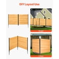 thumbnail image 3 of VEVOR Wood Privacy Fence, 38" W x 42" L, 2 Panel Solid Air Conditioner Fence Screen, Pool Equipment Enclosure with Metal Stakes, Easy DIY Installation, Outdoor Trash Can Hider for Garden， 1 Pack, 3 of 9