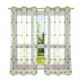 thumbnail image 6 of Yayeee Window Curtains Light Filtering 63"x42" Grommet Panel Pair Home Living Room Decor, Retro Yellow Stars, 6 of 7