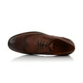 thumbnail image 6 of Ferro Aldo Albertson MFA19706 Men's Wingtip Oxford Spectator Dress Shoes, in Embossed Espresso, Size 8, 6 of 8