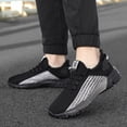 thumbnail image 6 of Men'S Breathable Knit Mesh Sneakers -with Stylish Black & White Design, Comfortable Lace-Up Casual Shoe  Lightweight, Durable, Non-Slip Running Shoes  for Outdoor Activities, Casual Footwear | Modern, 6 of 11