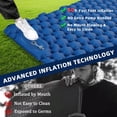 thumbnail image 2 of Portable Inflatable Camping Mattress with Pillow, Foot Pump - Ultra Light Blue, 2 of 5