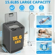 Veeboto Washing Machine, 15.6LBS Portable Washer Machine, Full Automatic Washing Machine with Drain Pump Compact Laundry for Home Apartment