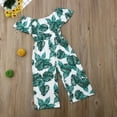 thumbnail image 5 of Combinaison Fille Tout-Petit Mode Imprimé Feuille Verte Tenues d'Été, 5 of 5
