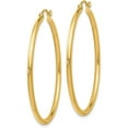 thumbnail image 2 of 14K Yellow Gold 2x40mm Polished Hoop Earrings, 2 of 6