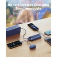 thumbnail image 3 of Portable Charger with Built in Cables, Power Bank with Cords Wires, Slim 10000mAh Travel Battery Pack 6 Outputs 3 Inputs 3A Fast Charging for Samsung Google Pixel LG Moto iPhone iPad, 3 of 5