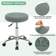 thumbnail image 2 of Uxcell 2-Pack Fundas Redondas para Taburetes de Bar, para Fundas de Asiento de Poliéster de 14-16 Pulgadas con Bandas Elásticas [Gris Oscuro], 2 of 7