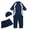 Navy, variant on REDARER Girls Modest Full Coverage Swimsuit , Skirted Leggings & Swim Cap for Kids,14-15 Years