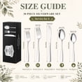thumbnail image 3 of TINANA Silverware Sets, 30 PCS Flatware Set for 6, Premium Stainless Steel Cutlery Utensil Set Mirror Polished Forks and Spoons, Dishwasher Safe, 3 of 7