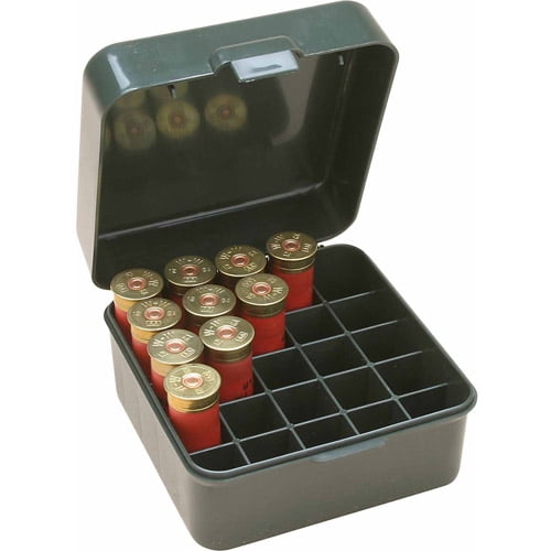 5 pack of 25 shot-shell 12 gauge/16 gauge plastic ammo boxes Black/Green 