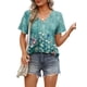 thumbnail image 3 of Camiseta OFEEFAN Plus para mujer con cuello en V y manga corta, 3 of 6