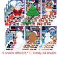 thumbnail image 1 of DIY Children Christmas Game Sticker Santa Claus Snowman Reindeer Make-a-Face Sticker Children Holiday Christmas Party Gift Toy, 1 of 1
