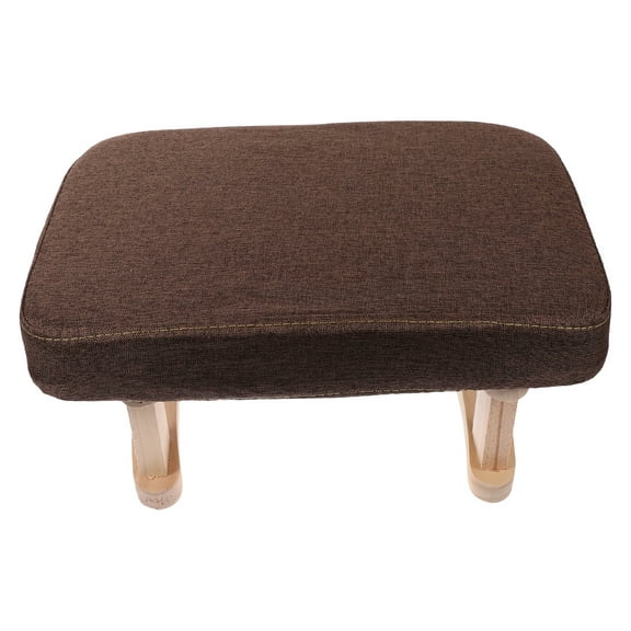 MLINS Small Foot Rest for Couch 15 Inch Foot Stool for Bedroom Modern Under Desk Footstool for Living Room and Office Light Brown