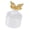 6302 Golden, variant on Crystal Inspired Plastic Candy Container Featuring Gold Silver Butterflies For Event Tabletop Decoration