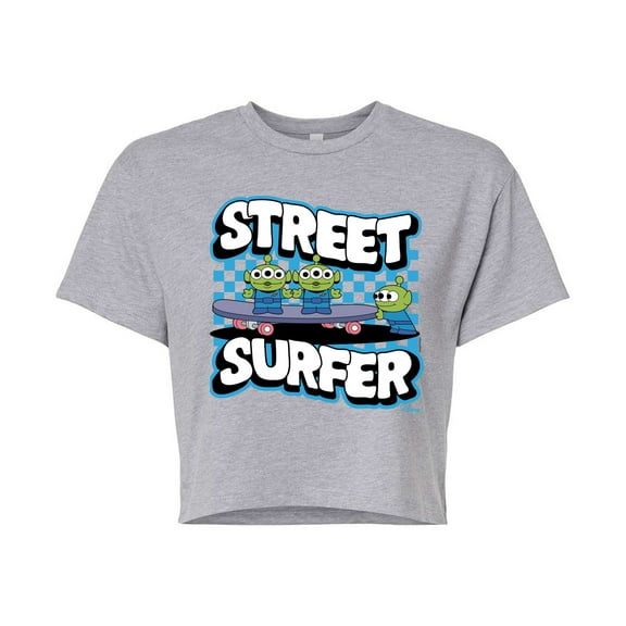 Disney - Toy Story - Street Surfer - Juniors Cropped Cotton Blend T-Shirt