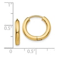thumbnail image 4 of Real 14kt Yellow Gold Polished Hollow Hoop Earrings; for Adults and Teens; for Women and Men, 4 of 4