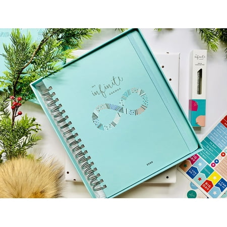 Christmas Shopping Planner My Infinite Agenda 2020 Daily Planner, Teal, Exclusive Holiday Bundle with Pen & Stickers ()