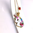 thumbnail image 2 of IEFSHINY Unicorn with Heart Charm Pendant Necklace for Women Sweet Gifts Women Jewelry, 2 of 5