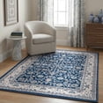 thumbnail image 3 of Madison Traditional 9' x 12' Dark Blue Polypropylene Indoor Area Rug, 3 of 6