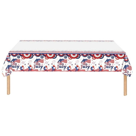 

Ratfeit 4th of July Table Cloth American Flag Plastic Vinyl Plastic Table Covers 54x108 Inch Patriotic Truck Watercolor Flag Independence Day Memorial Day Table Cover for Party Picnic Dinner Decor