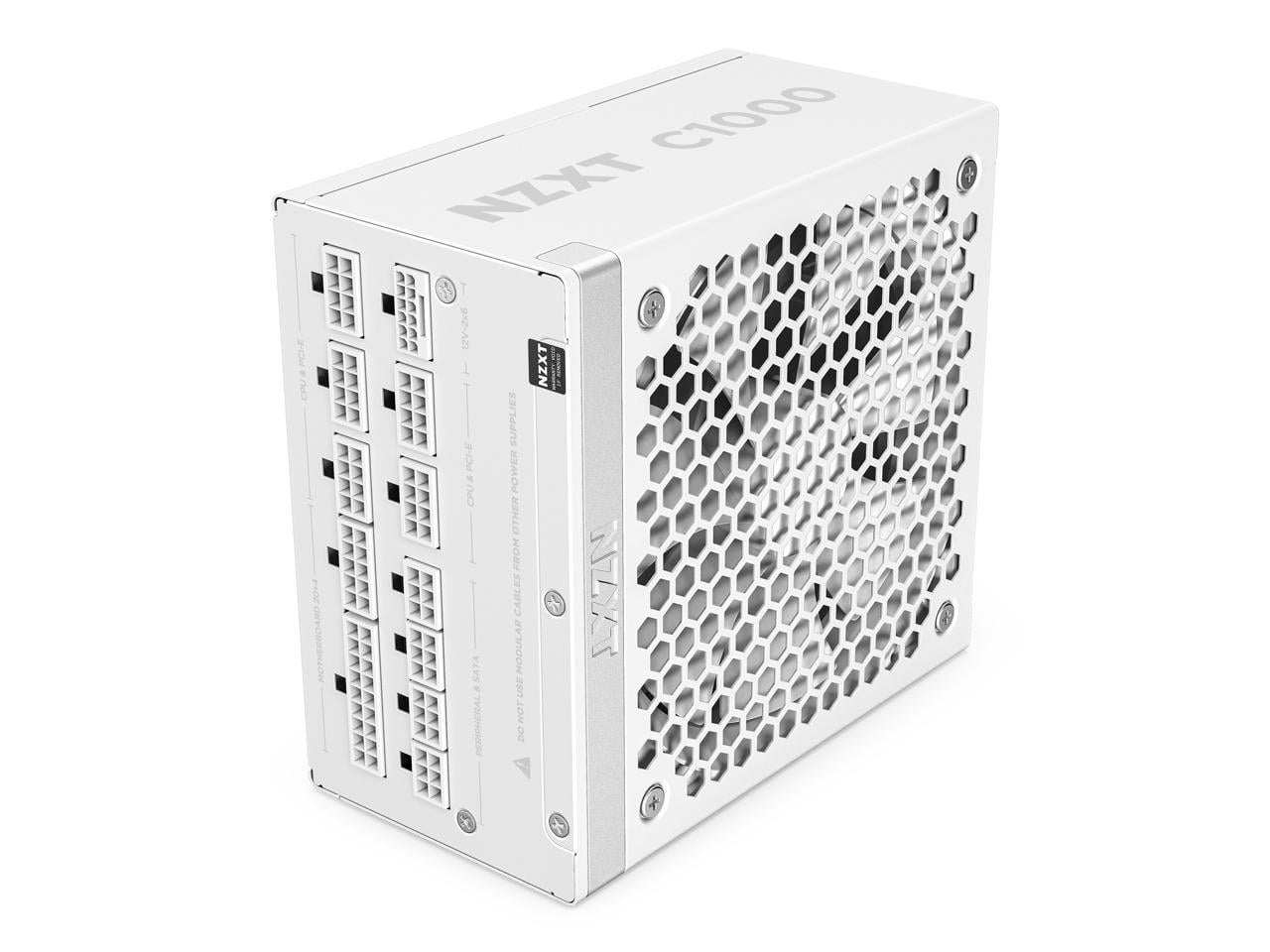 NZXT ATX 3.1 1000 Watt 80 Plus Gold Fully Modular Low-Noise Power Supply -White - PA-0G2BW-US