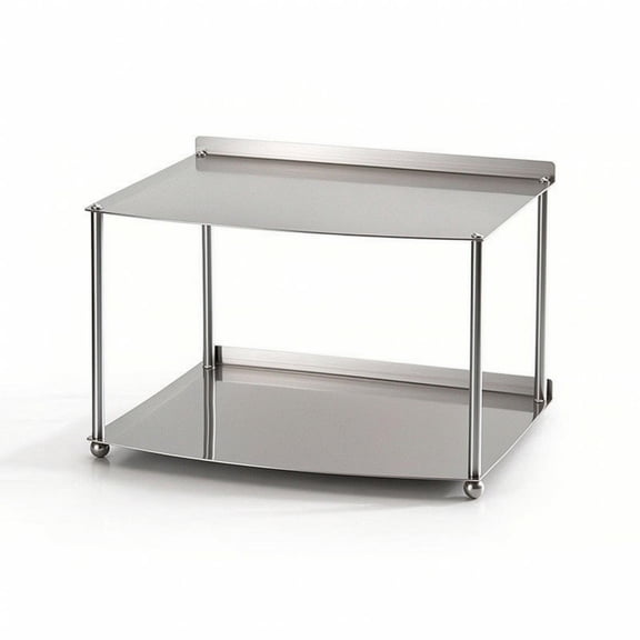 GUOOL Countertop Storage Rack Multipurpose Stainless Steel Rack Sturdy Organizer Shelf Folded Edge Arc